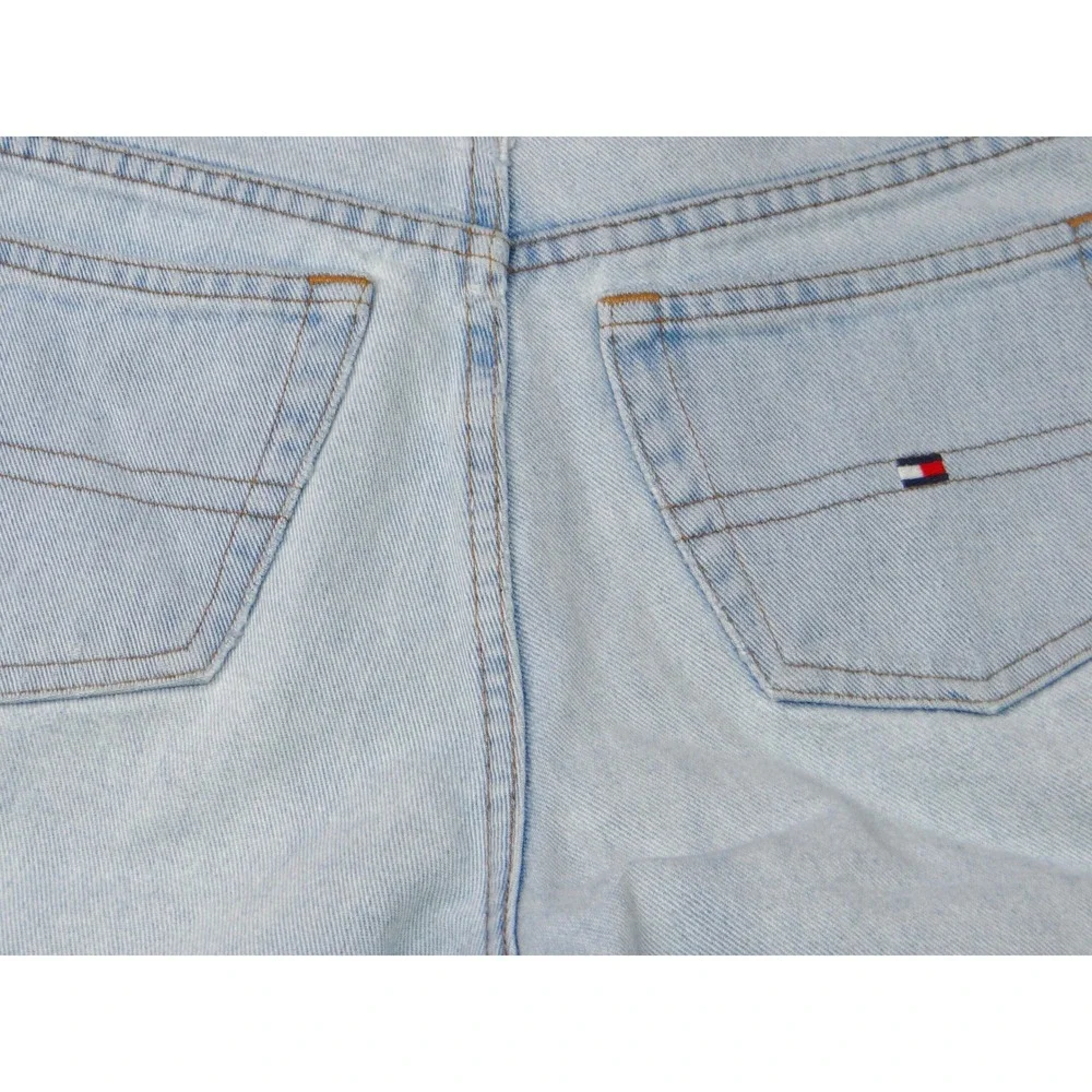 Vintage Y2K Tommy Hilfiger‎ Light Wash Denim High Waisted Shorts Womens Size 8
